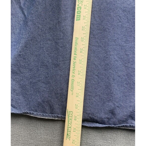 Enyce Button Down Casual Shirt Men XL Blue Plaid Accent Flap Pockets 100% Cotton - Picture 7 of 16